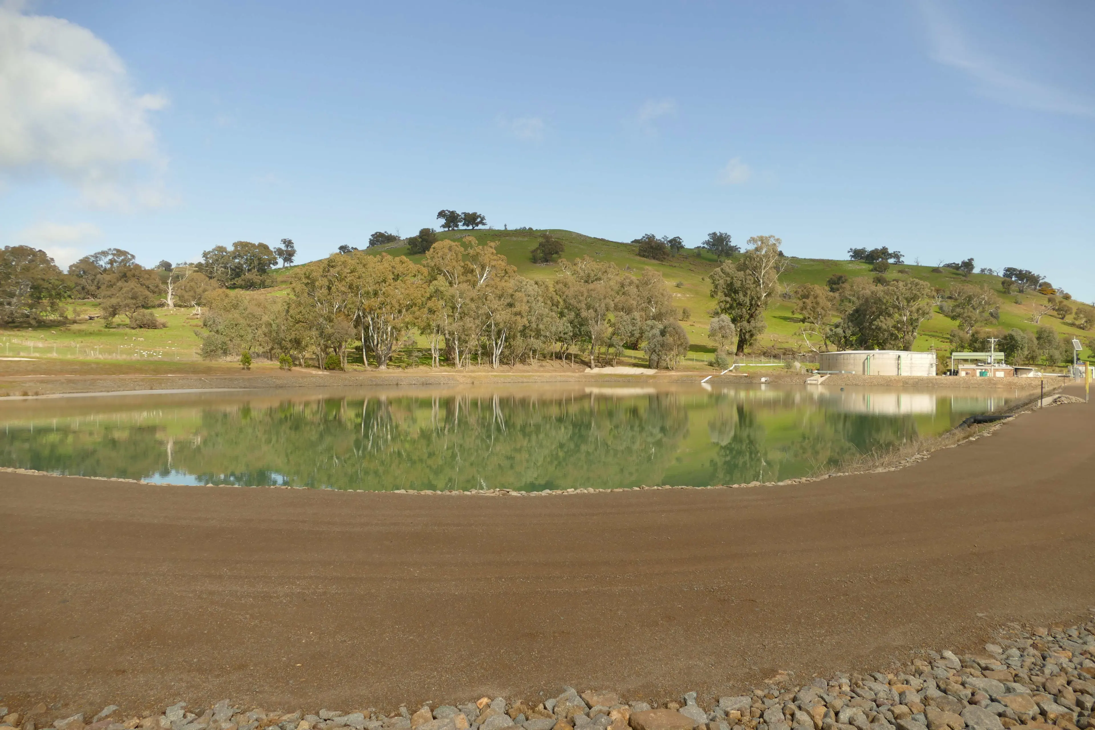 <p>WATER SUPPLY: Mansfield\\u2019s Number 3 Reservoir on Monkey Gully Road </p>\\n