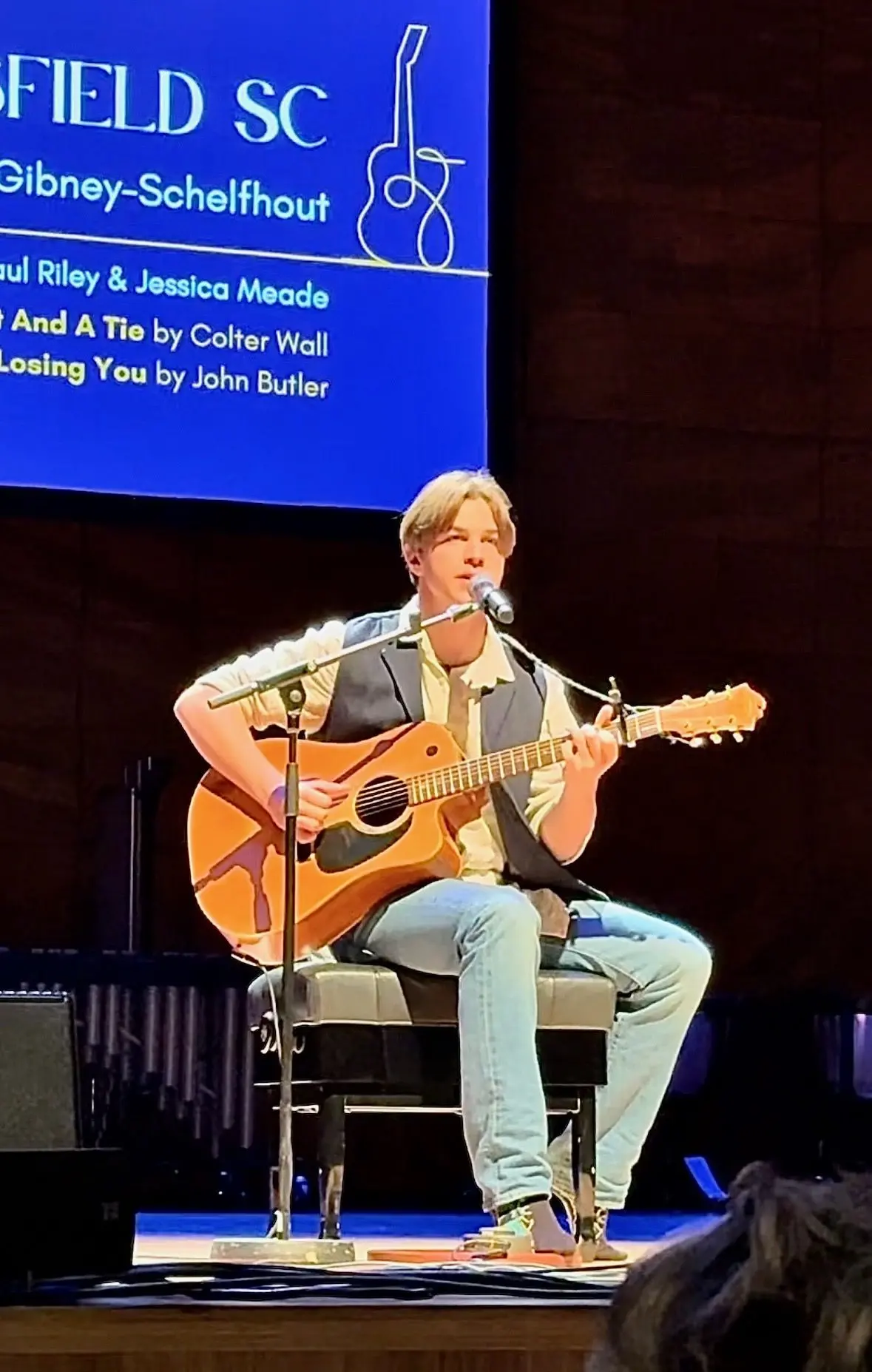 MUSIC LOVER: Reiley Schelfhout was an audience favourite at the recent schools\\' NEVR Spotlight Concert at the prestigious Melbourne Recital Centre. PHOTO: Supplied