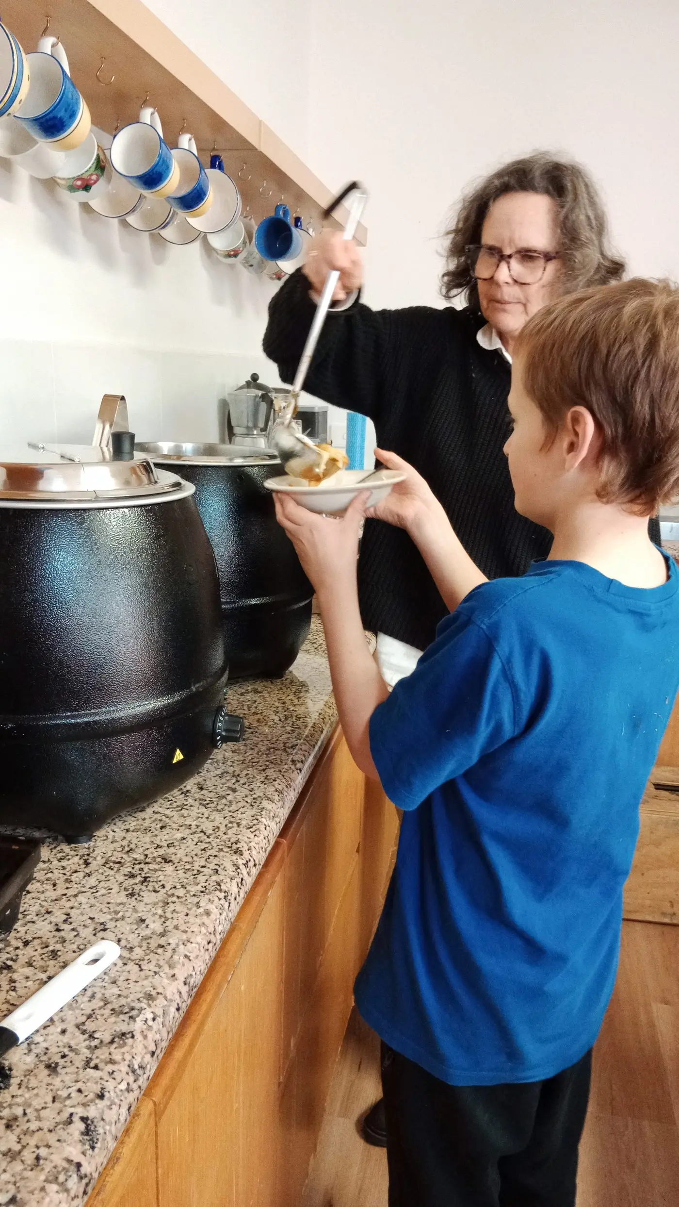 SOUP FOR SCHOOLS: Last Wednesday Soup for Schools initiative was very popular at Jamieson primary school. \\nStudent Mason Quilty looking forward to his soup served by Education Support staff member Ann-Marie Wetmore.\\n
