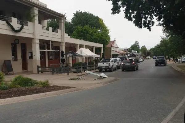 KNOCKED OVER: A local driver knocked over two signs at the Mansfield roundabout, on the Delatite Hotel corner, over the weekend \\u2013 the driver was later fined of $397 plus three demerit points.\\n