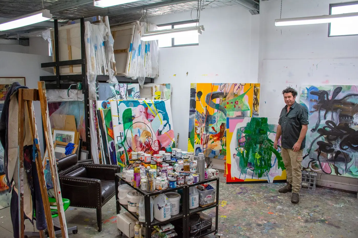 LOCAL TALENT: Artist Ralph Bristow in his Barwite studio. 