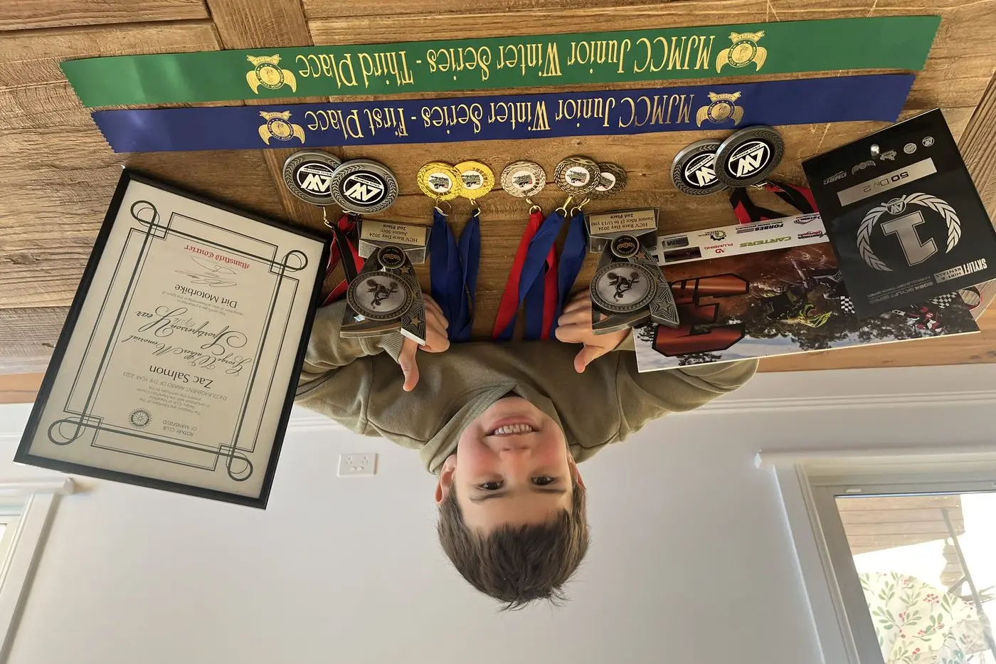 QUITE THE HAUL: This is Zac Salmon\\'s second year on the competition circuit. 