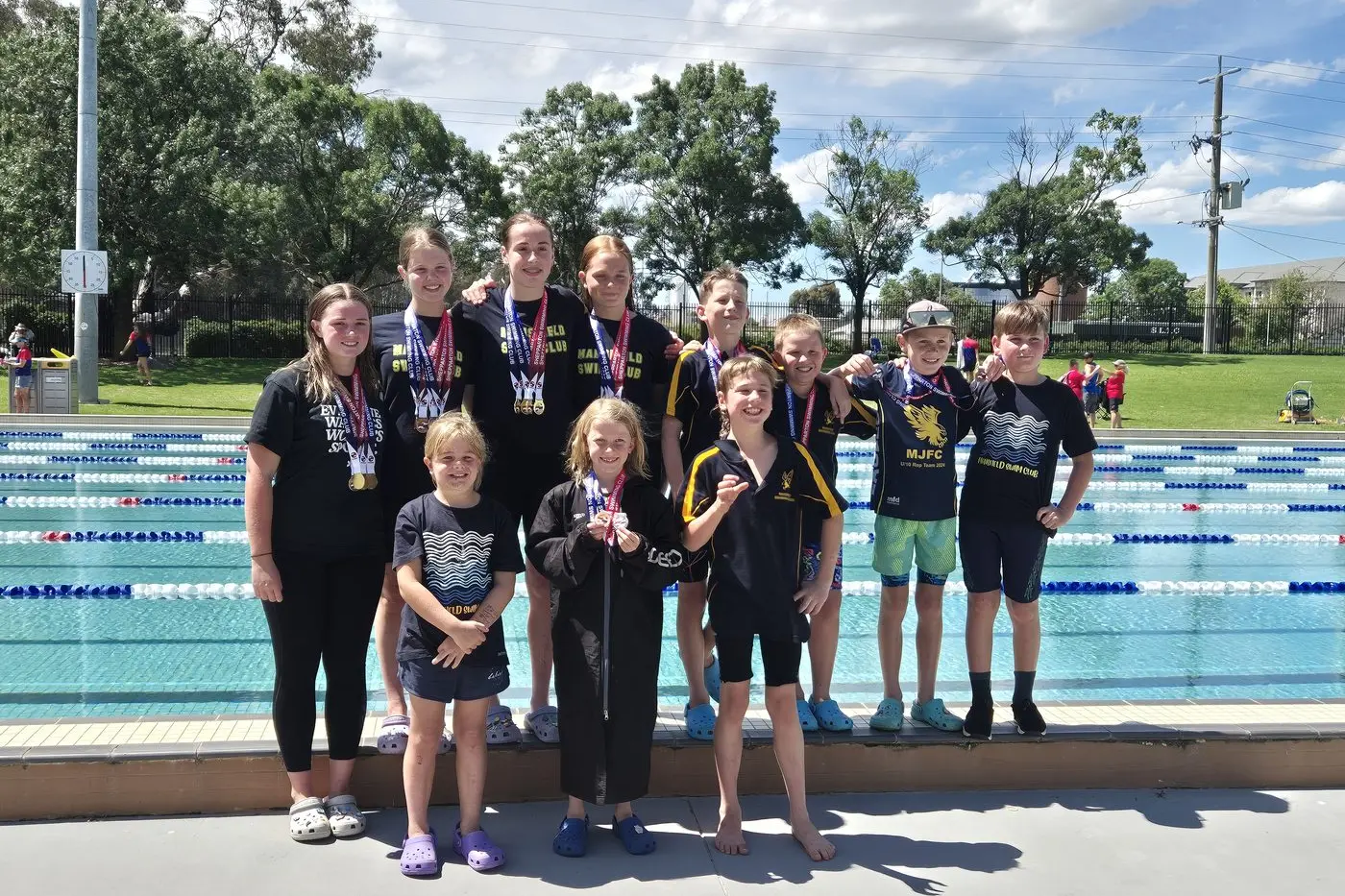MANSFIELD SWIMMERS MAKE A SPLASH IN SHEPPARTON: A team of 11 Mansfield swimmers headed to Shepparton for their long course meet \\u2013 the last official meet for 2024. PHOTO: Supplied