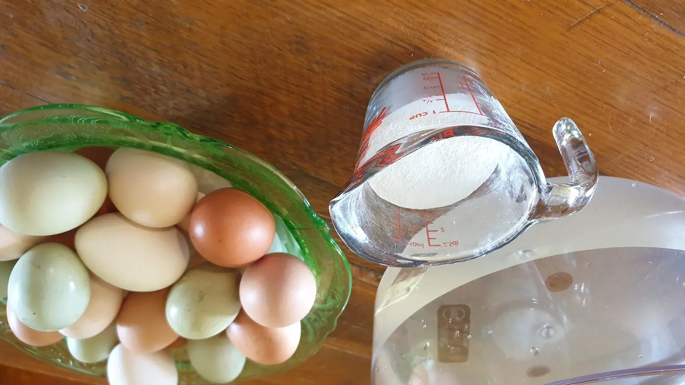 Preserving our spring eggs for winter