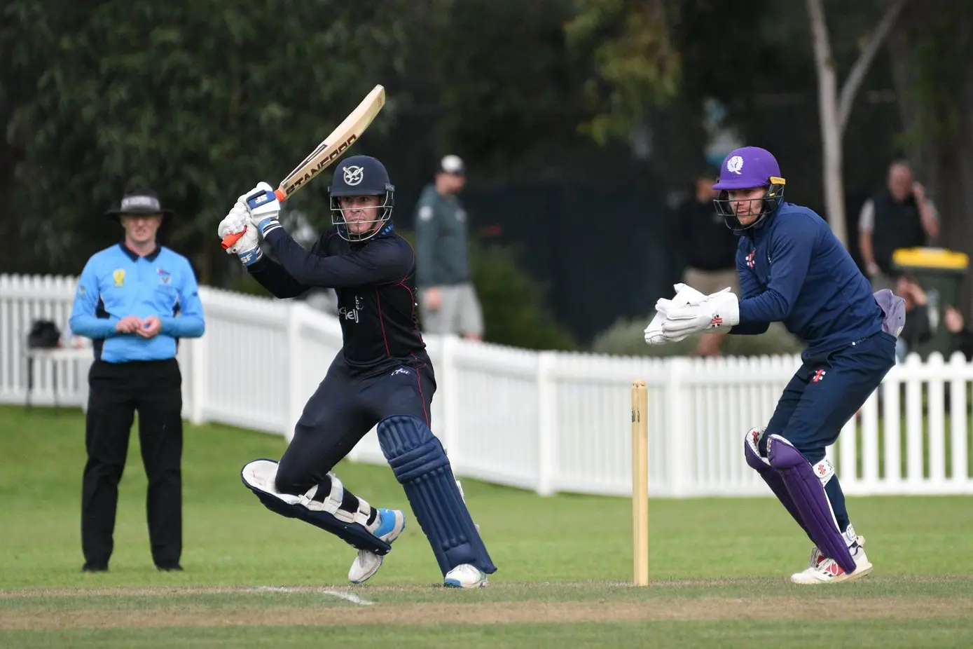 SHOT: Michael Van Lingen smacks a cut shot. PHOTO: Melissa Beattie Id:31922