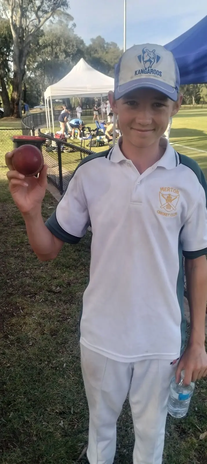 GREAT EFFORT: Sixteen year old Henry Berriman helped his Merton side to victory with 5/29 off eight overs versus City Colts in the WDCA B Grade competition.