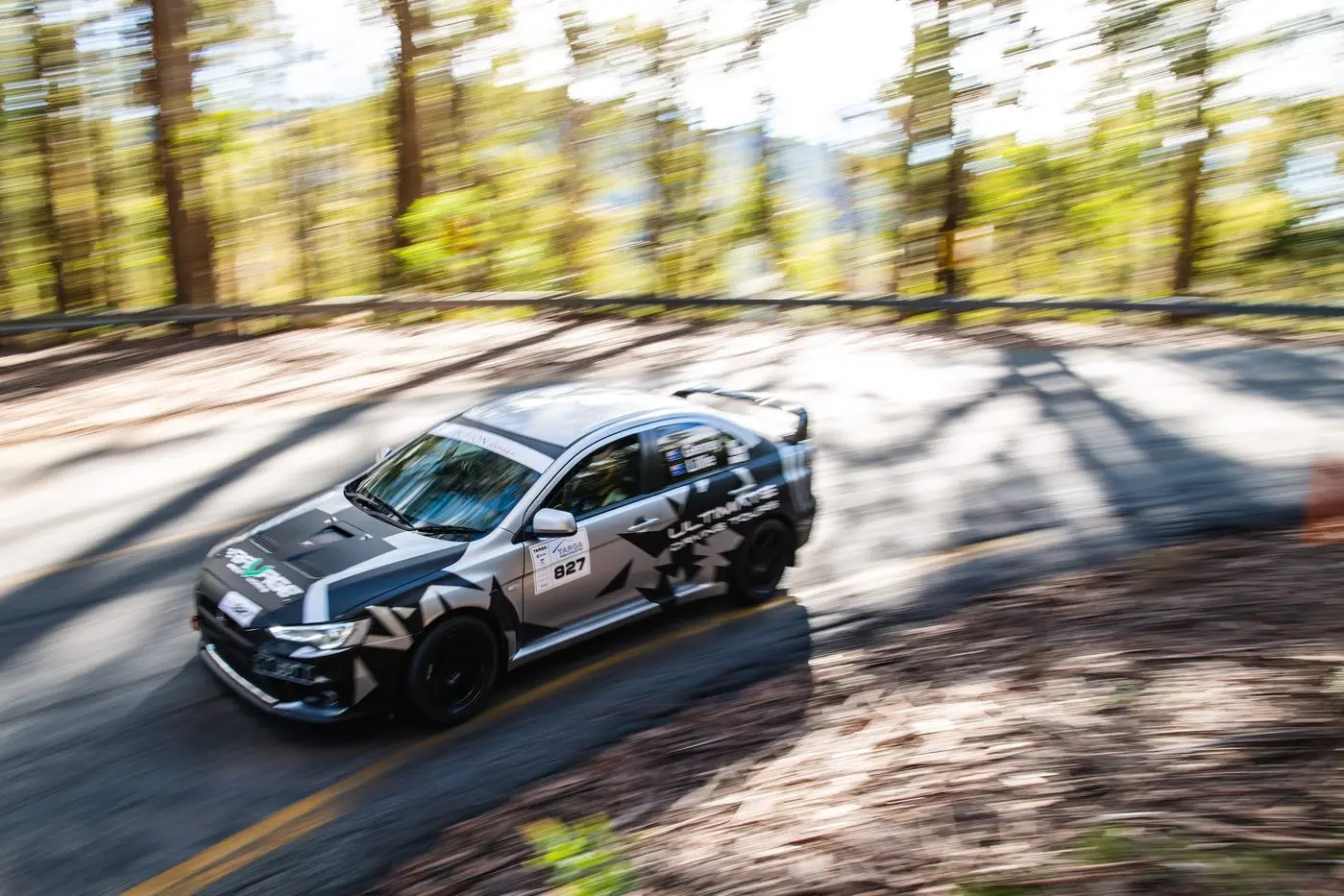 NON STOP: First time participant Dean Lillie, with co-driver Steve Glenney, were but a blur in their Mitsubishi Evo on the Targa tracks over the weekend, taking an early lead and holding on to the end.