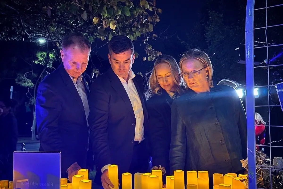 REMEMBERING THE LOST: David Southwick MP, Brad Battin MP, Renee Heath MP and Cindy McLeish MP at the 2025 Safe Steps Candlelight Vigil.