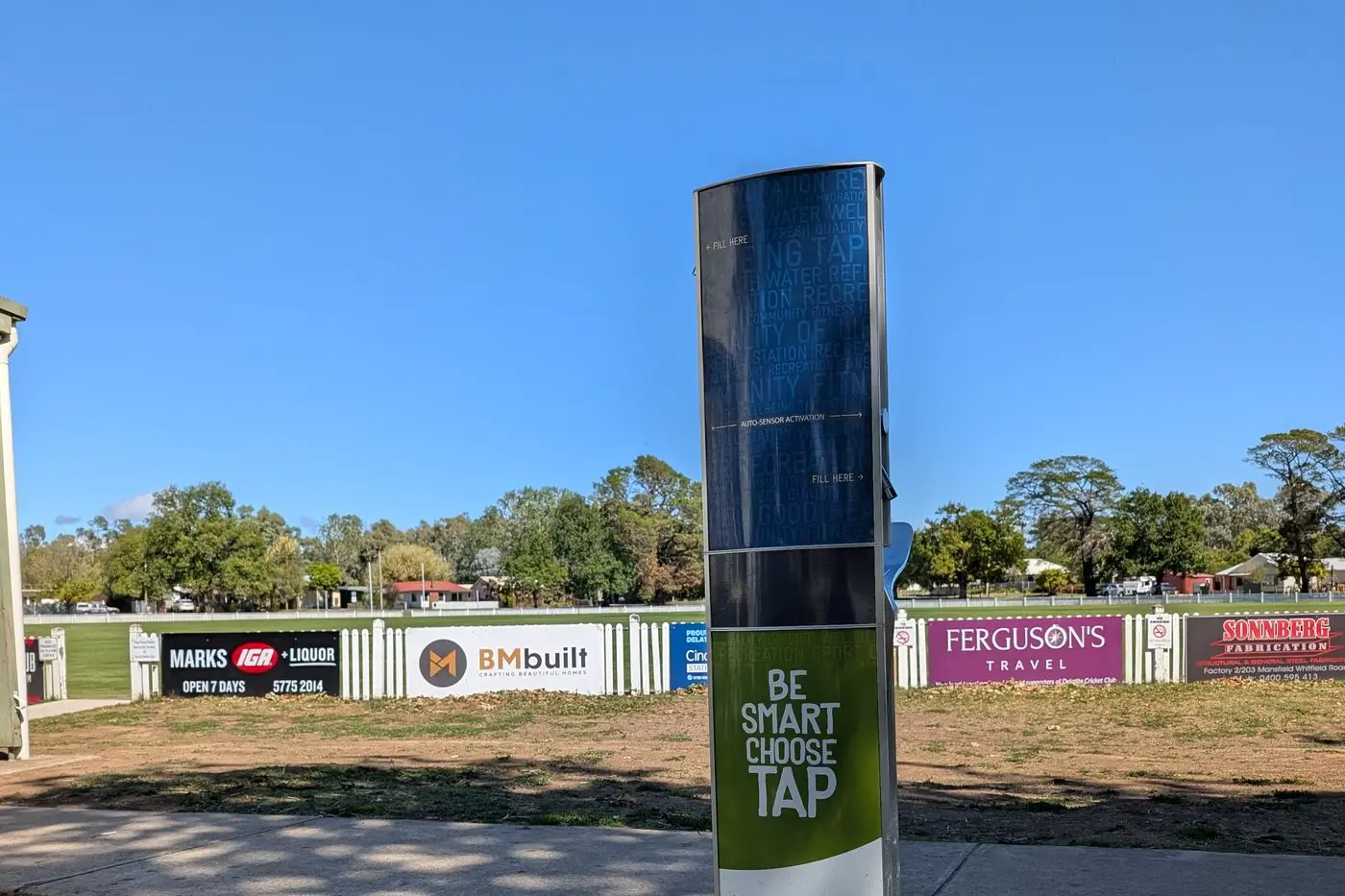 DRINKING WATER: Visitors of Lords Reserve now have access to drinking water after the installation of a hydration station.