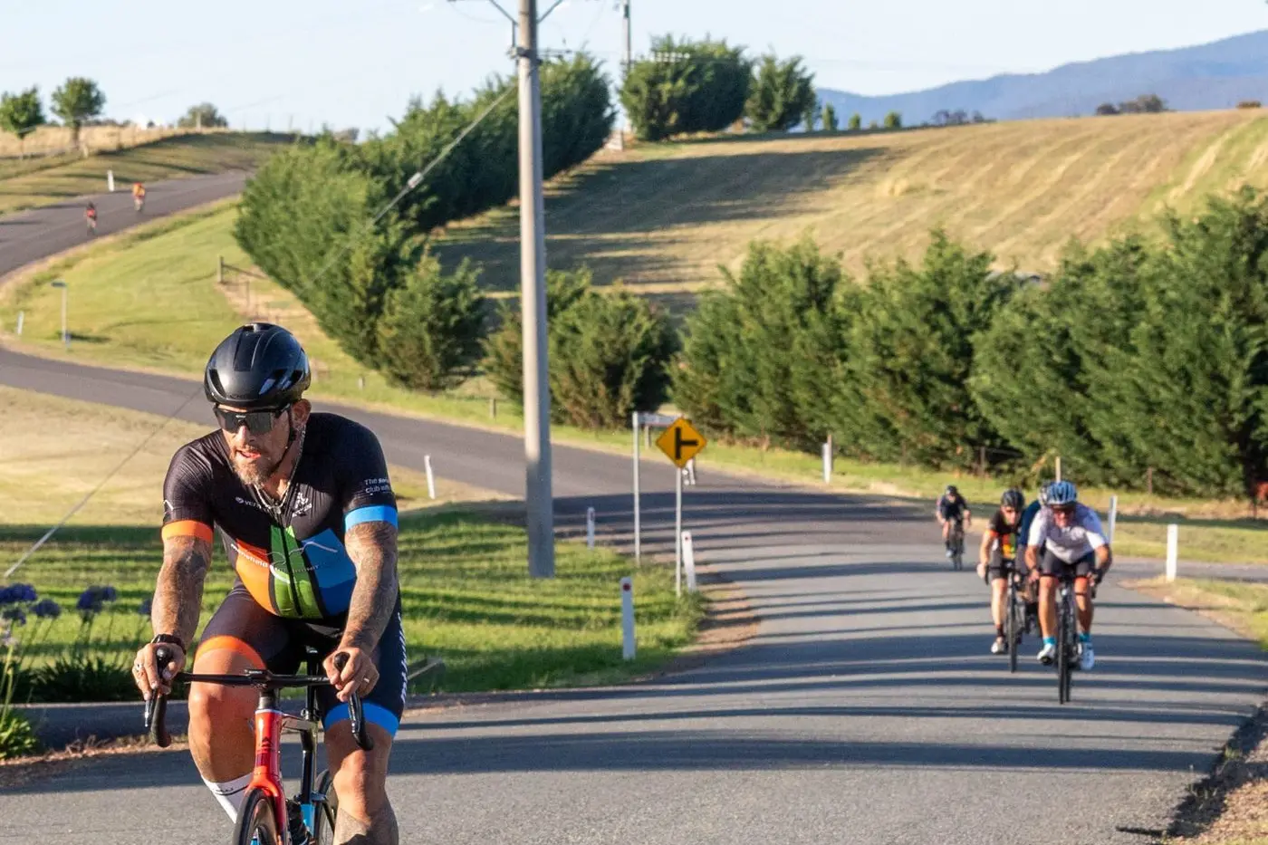 WINNING TIME: Andy Garrett approaches the line to take a well-deserved win on Merinda Way and Ian Conrick looks safe in second but looks can be deceiving. PHOTO: Tony Copland