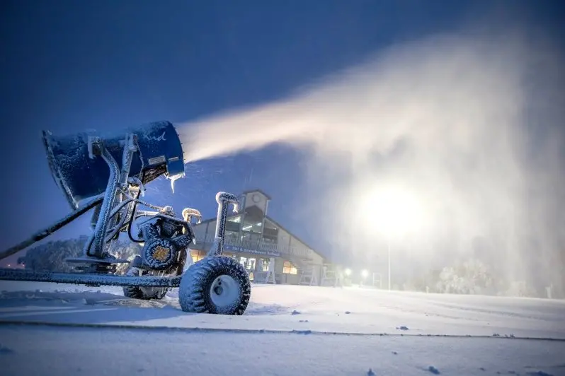 UNCERTAIN TIMES: Snow makers are ready for action on Mt Buller, they\\'ll just be waiting for the green light.