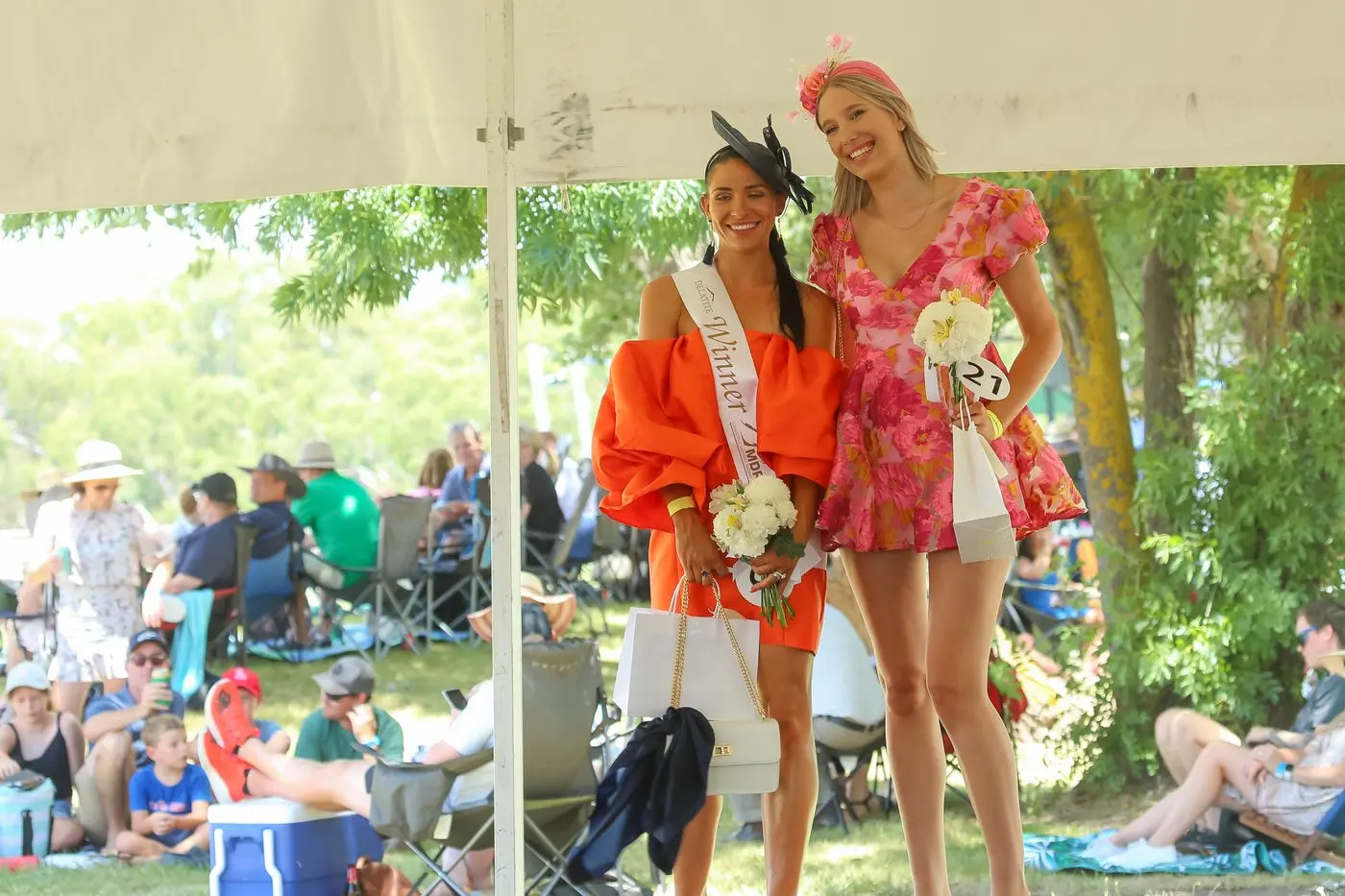 BEST IN SHOW: Placegetters in the Best Dressed Female Under 40 (from left)  Adrianne Moore and Tess Southgate. PHOTOS: Spence Photography