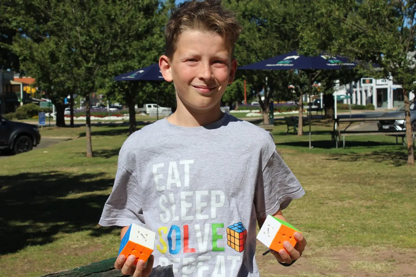SPECTACULAR SPEEDCUBING: Harvey Knight recently competed at a world speedcubing competition for the first time in Melbourne.