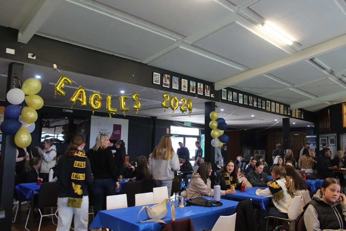 BLUE AND GOLD: Excitement was in the air as the awards proceedings got underway.