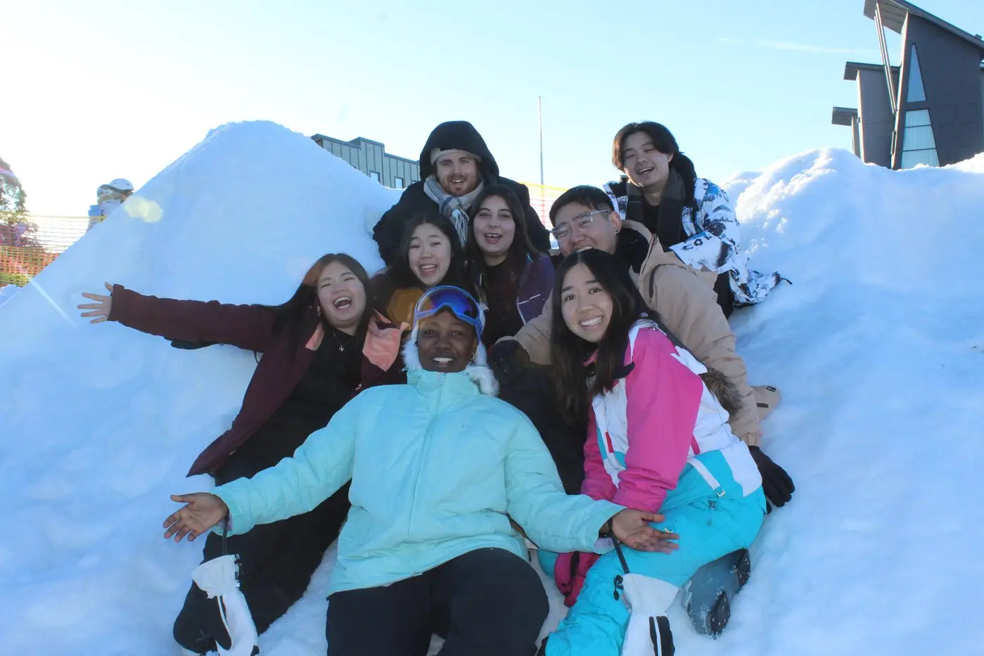 ALL SMILES: Visitors loved Mt Buller\\u2019s snowmaking efforts. 