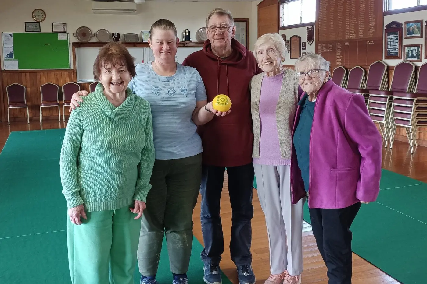 VICTORS: ( from left ) Dawn Jones, Renee Prosser, Noel Jackson, Anne Wileman, and\\nMargaret Adcock.\\n