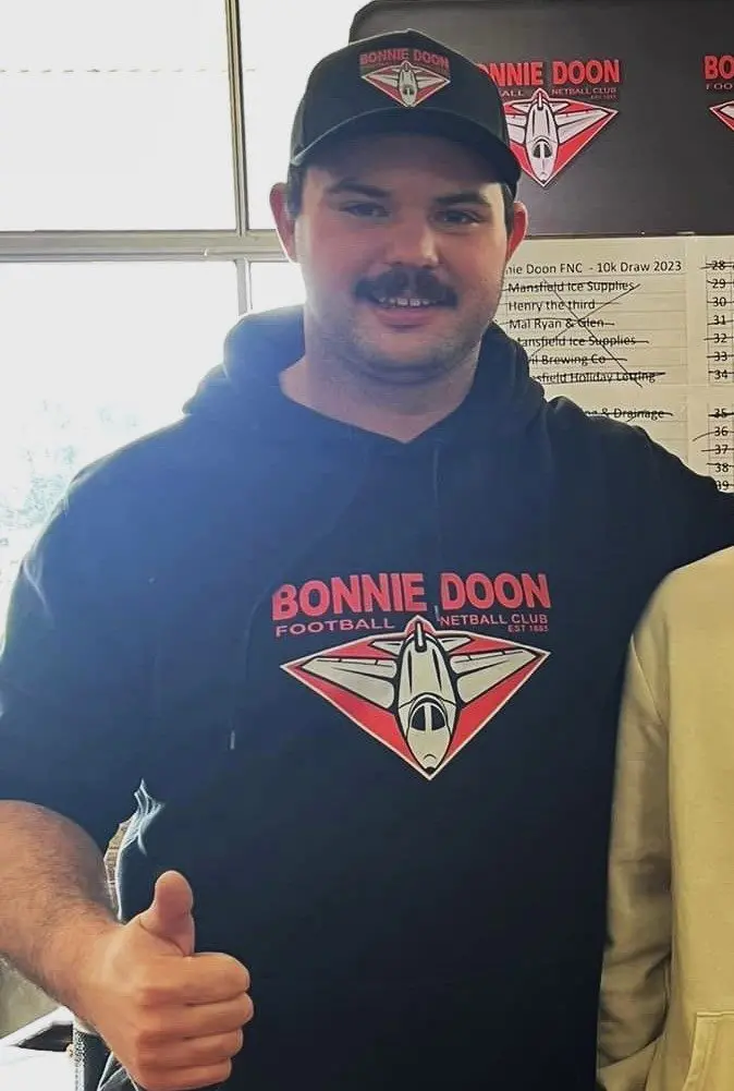 GO DOON: Bonnie Doon Football Netball Club president, Luke Jenkins is behind you all the way and cheering you on.