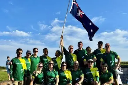 AUSTRALIAN PARACHUTE TEAM: Merrijig local Mervyn O\\'Connell took out third place in the open category at the FAI Speed Skydiving World Championships in North Carolina. PHOTO: Australian Parachute Federation