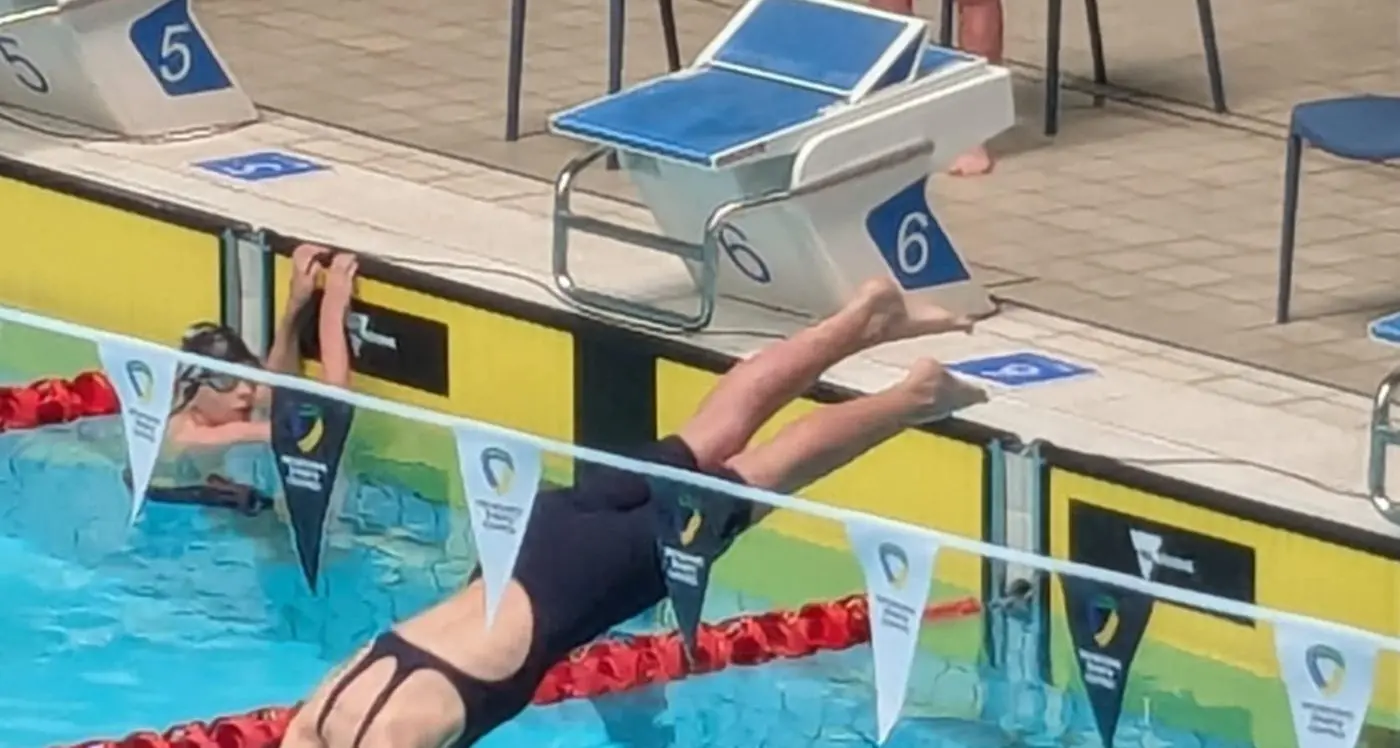 Mansfield in the pool