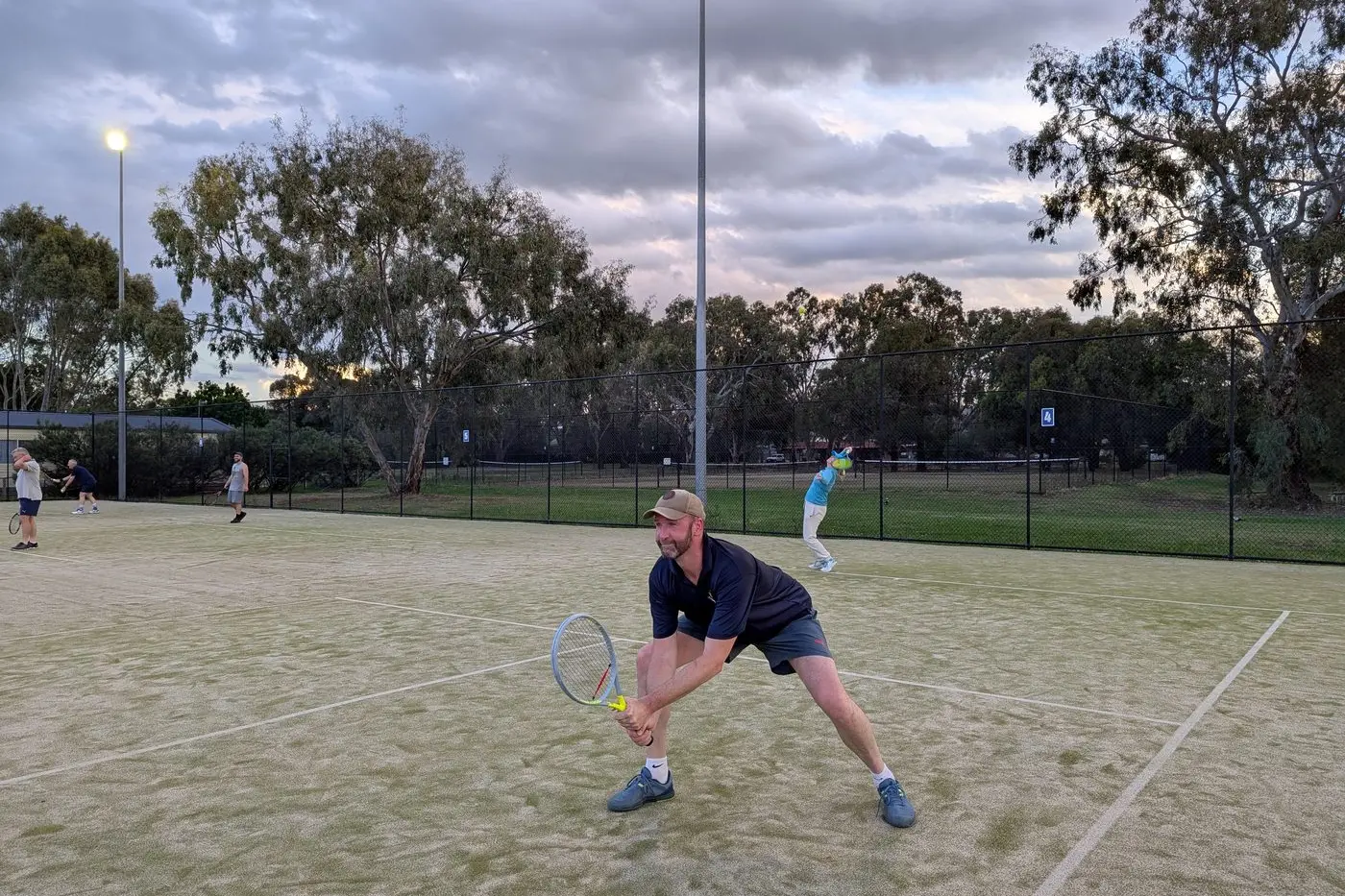 DYNAMIC: Michael Whytcross net ready while Fiona Lindsay serves a bullet. PHOTO: Max Ree-Goodings