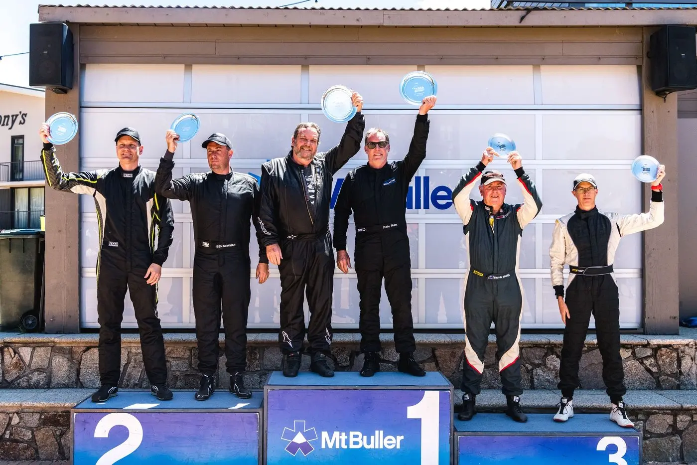 WINNERS: Tasmania\\'s Peter Nunn and co\\u2013driver Keith Johnston were crowned the Overall TARGA High Country Sprint Champions last weekend with second and third taken out by Barrie Smith/Anthony McLoughlin and Ben Newman/Adam Kudra respectively. PHOTOS courtesy of TARGA and taken by Other Side Productions and Wishart Media. Id:37246