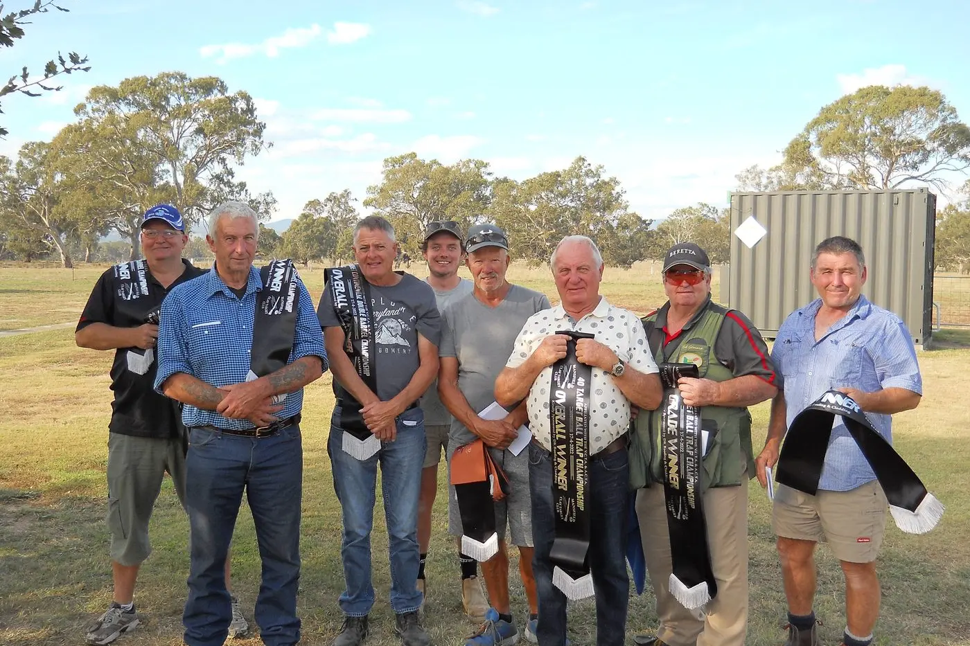 CHAMPS: (From left) Greg Murphy (Loddon District), Al Kidd (Mansfield), Darryl Hunt (Yarrawonga), David Kirley (sponsor DK Roofing and Cladding), Mingo Diaz (Mansfield), Fred Heinze (Bendigo), Bob Glossip (Yarrawonga), Mick Ward (Woods Point). Id:23391