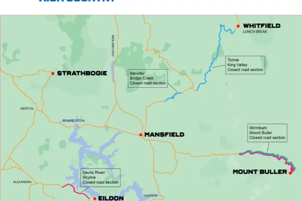 DESIGNATED ROUTE: The proposed route which TARGA competitors will travel over the three days of competition in Mansfield\\'s High Country. Id:33169