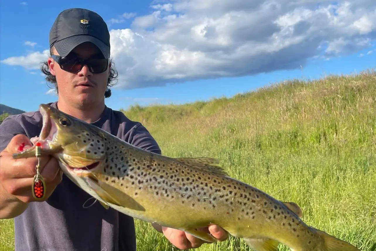 ANGLERS FISHING POCKET WATERS: With spinners in the early morning have reported solid catches of brown and rainbow trout.