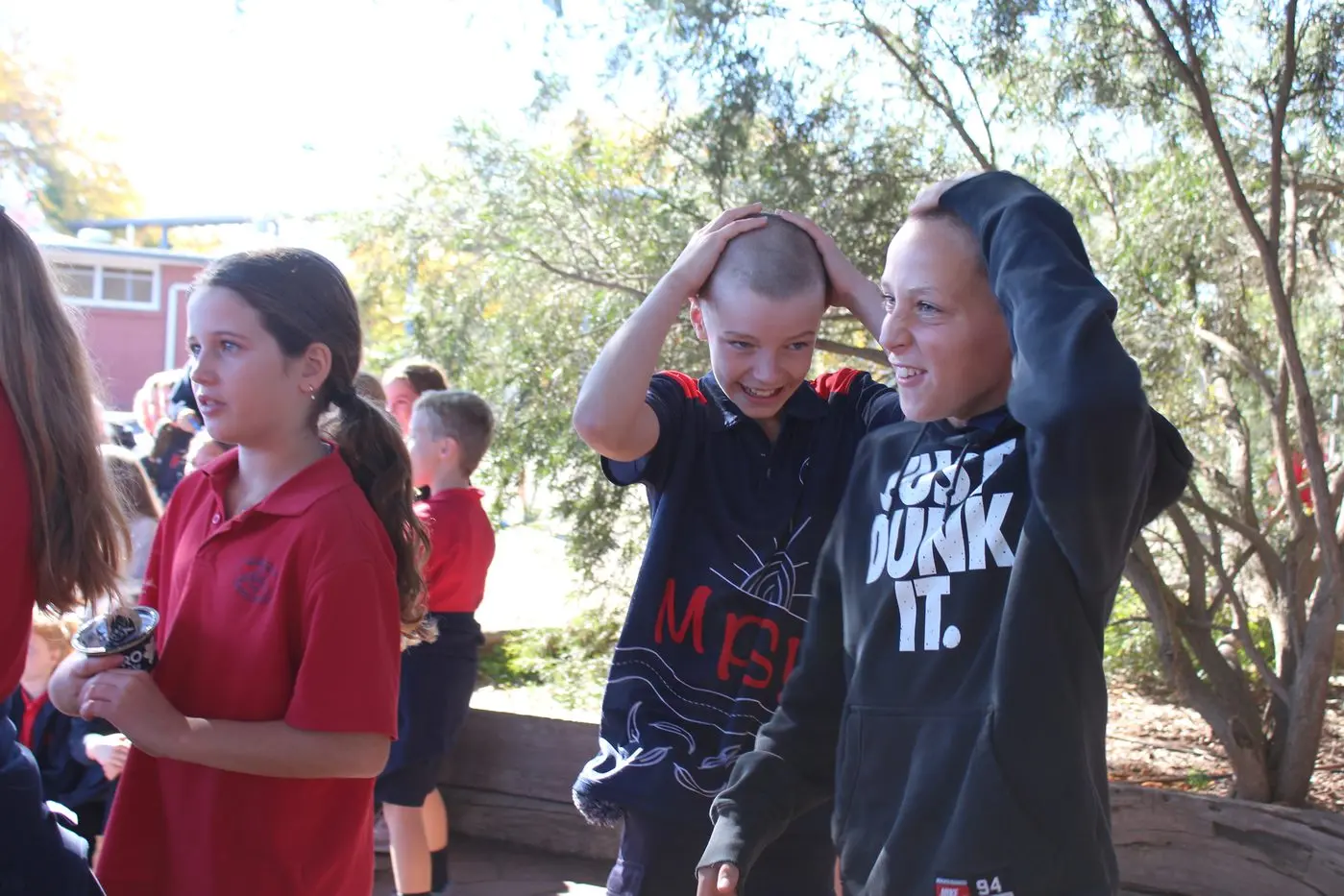 WINTER CHILL: Tyson Parks and Dylan Gibney-Schelfhout embraced their new streamlined appearance.