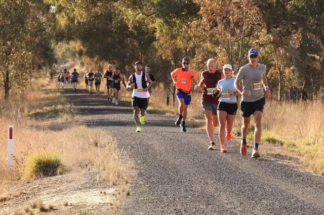ON THE TRAIL: Sunday delivered spectacular weather if a little hot for the runners.