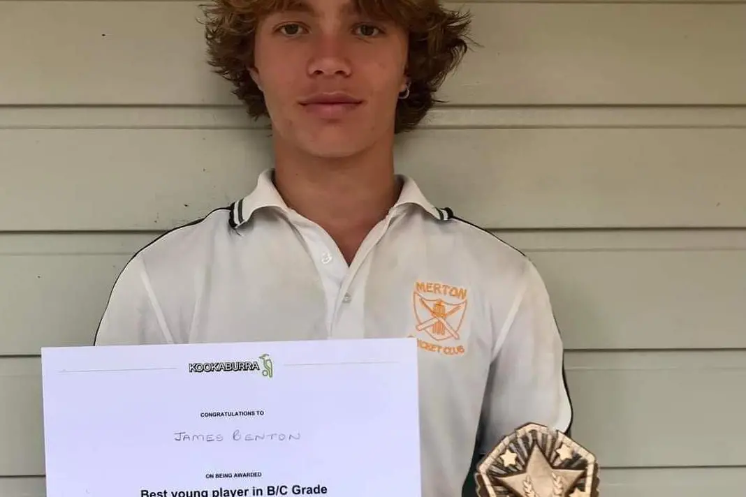 TOP PLAYER: James Benton won the most promising award for B grade in cricket.\\nPHOTO: Supplied