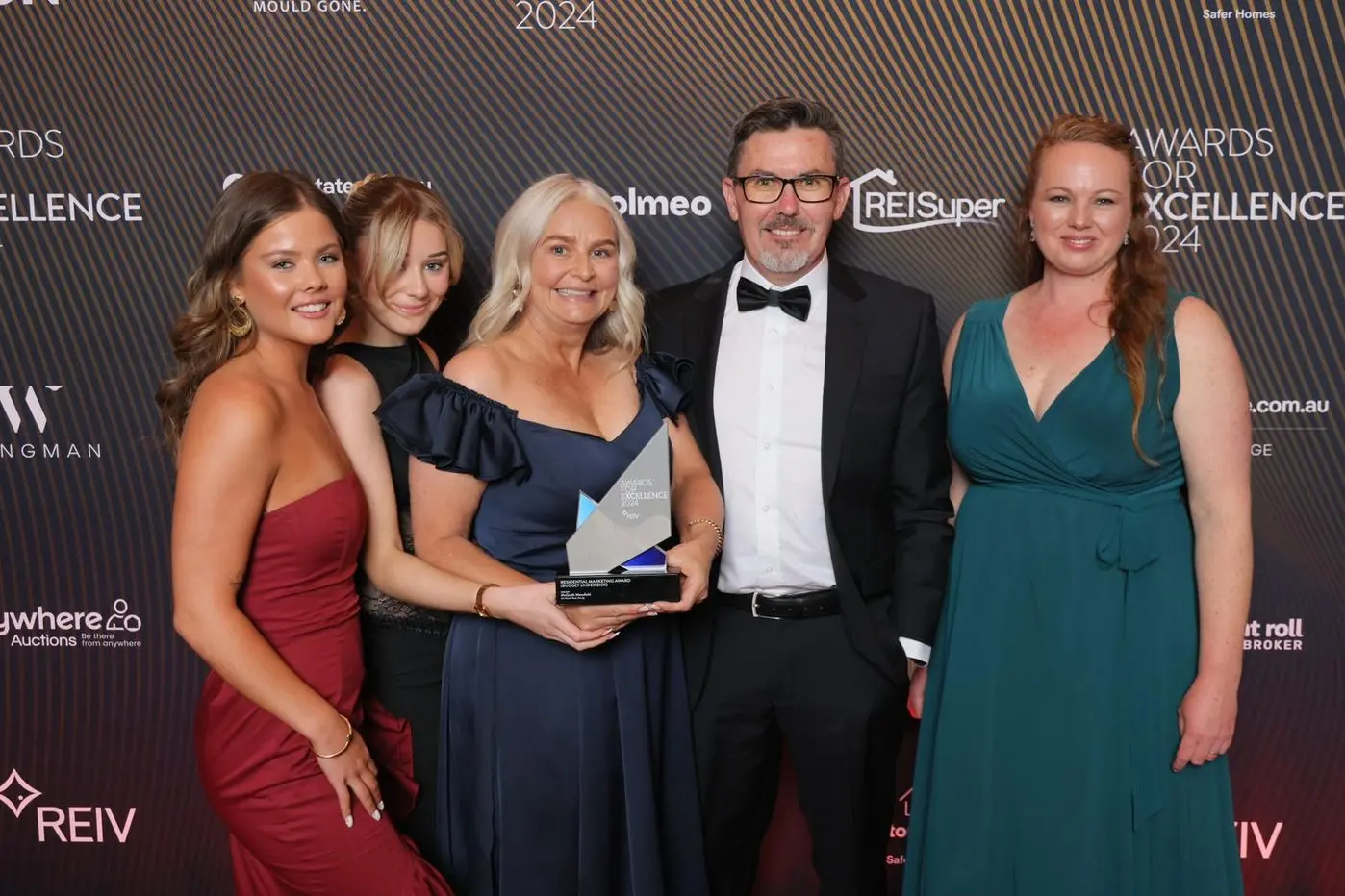 MCGRATH MANSFIELD HIT MELBOURNE: (from left) Paige Spencer, Daisy McDougall, Kate McDougall, Sam McDougall, and Catherine Pigdon.