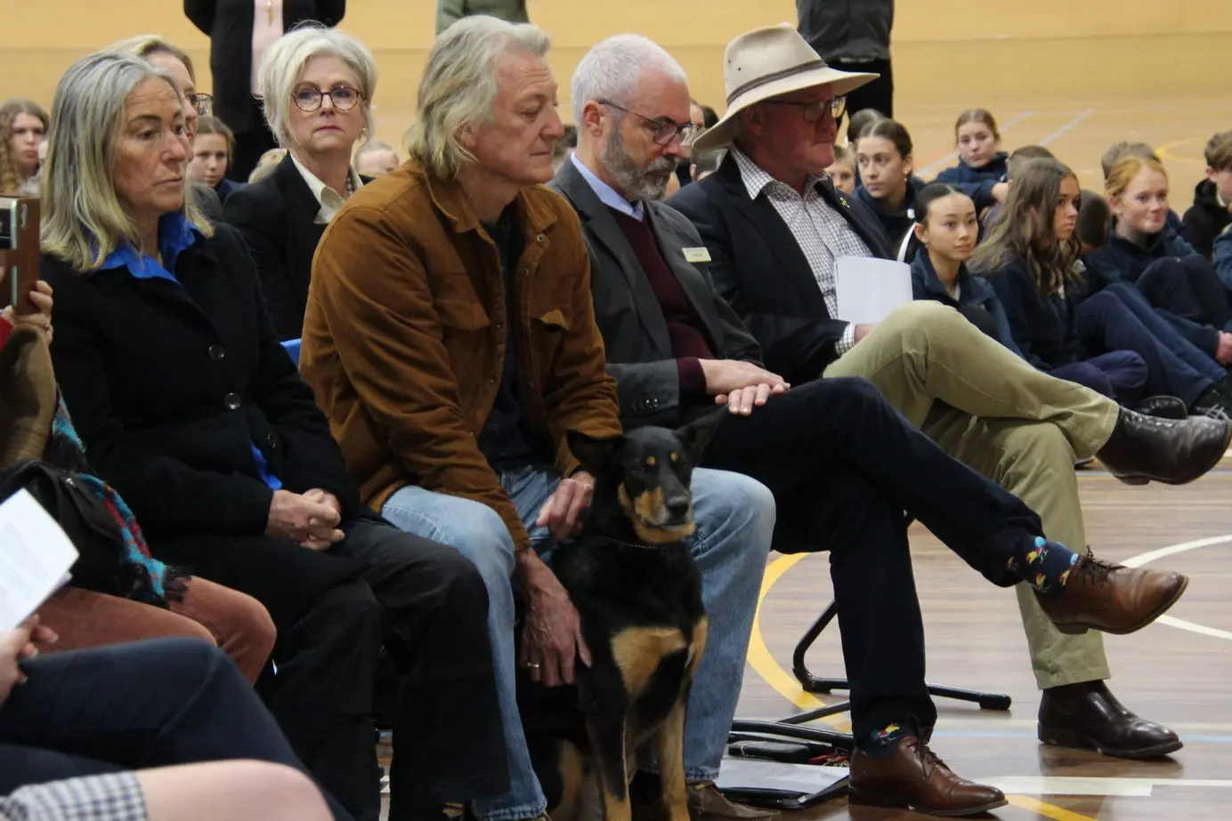 MOVING CEREMONY: Alex Pullin\\'s parents Sally and Chris Pullin, Mansfield Secondary College principal Tim Hall and Mayor Cr Steve Rabie remember \"Chumpy\". 