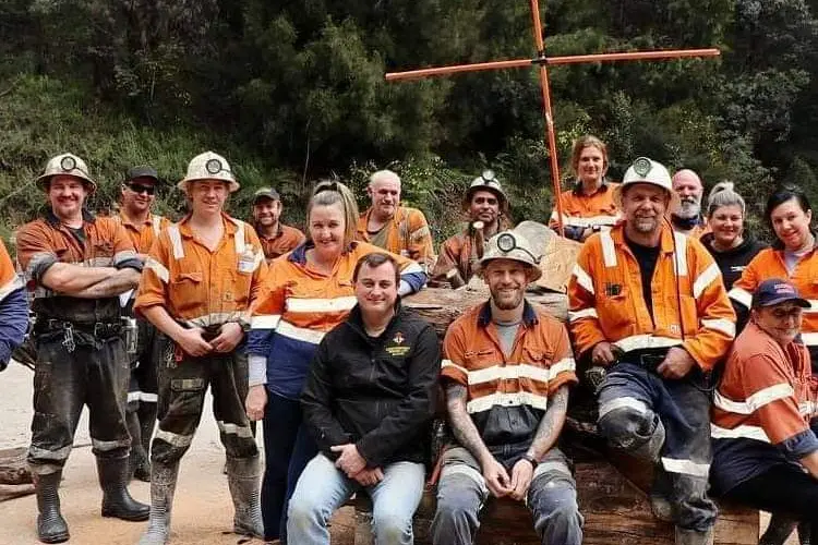 DOWN UNDER: It was a scary situation for 12 miners at A1 Mine Settlement who were underground at the time of the earthquake. Shawn Panton is pictured front left.\\n\\n