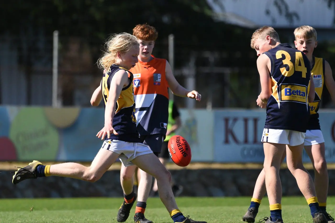 ON FIRE: Eddy Morphett had a great game and won the Ben Purday Bricklaying award. PHOTOS by Melissa Beattie. Id:30056