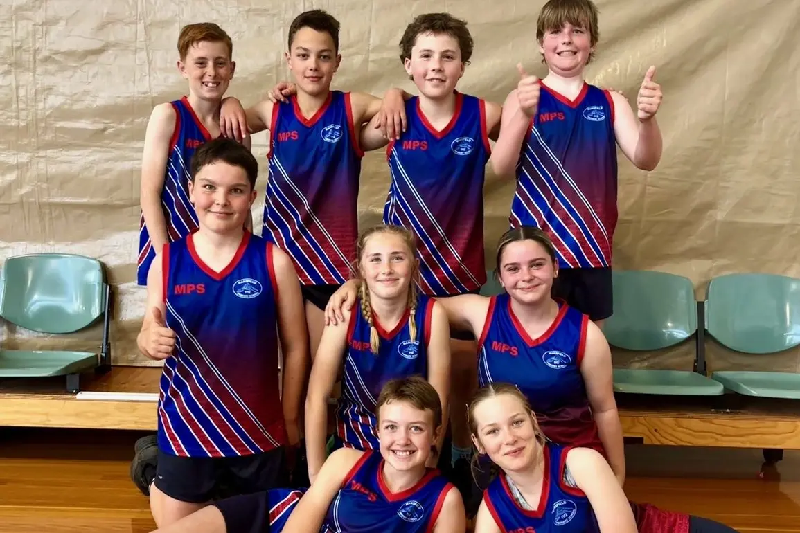 TEAM MPS: (from left, back row) Will Hewitt, Zac Borg, Hayden Kent, Archie Brett with Bodhi Clifton, Arrie Turner and Gypsy Curtin in the middle row, and Mia Olver and Mali Smith (front).