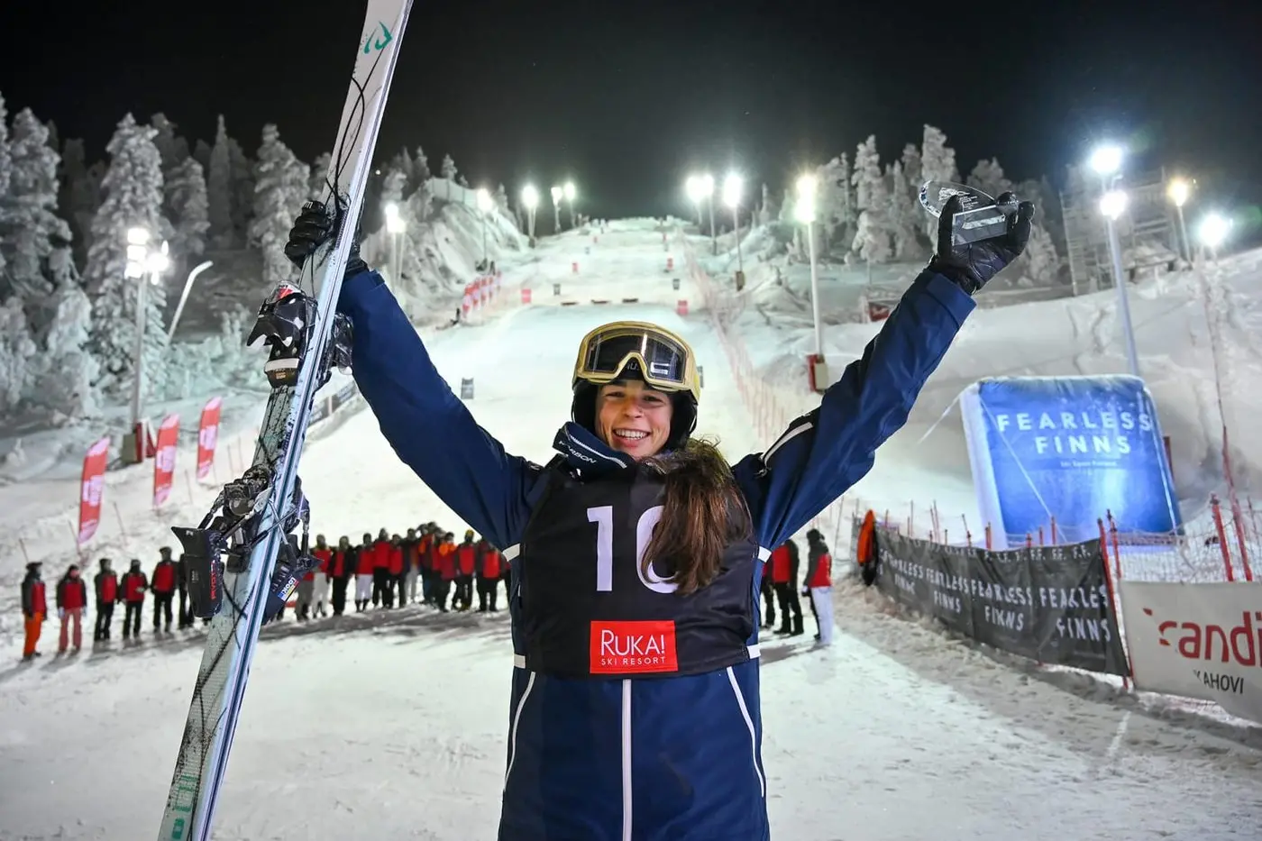 ALL SMILES: A very happy Olympic champion Jakara Anthony was all smiles at the official naming of the Jakara\\'s Mogul Course on Saturday. PHOTO: Tony Harington \\u2013 Mt Buller