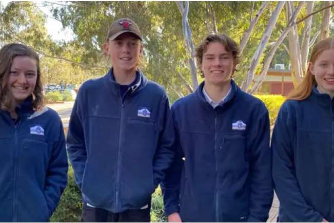 REPRESENTING THE SHIRE: Cross country runners Alicia Rowe, Sam Guppy, Judah Kelleher and Quinn Russell all competed at the  State Cross Country at the Yarra Valley Racing Club. Id:28258
