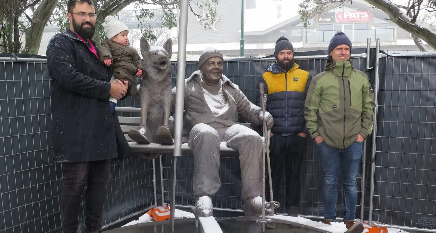 Legend Hans Grimus and Captain immortalised in bronze