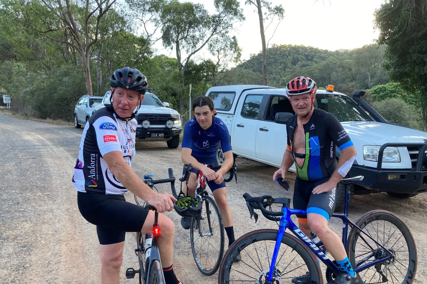 POST RACE: The podium looking like they wouldn\\u2019t blow out a candle. (from left) Damian Grundy, Ryder Chadd and Darren Bakker. PHOTO: Jenni Sparnon.