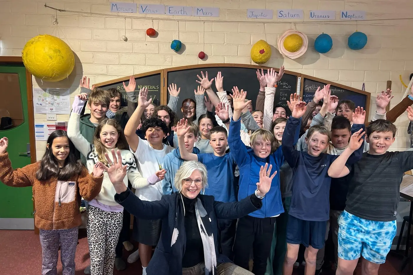 CLASSROOM POLITICS:  Federal Member for Indi Dr Helen Haines visited Mansfield Steiner School on June 6.