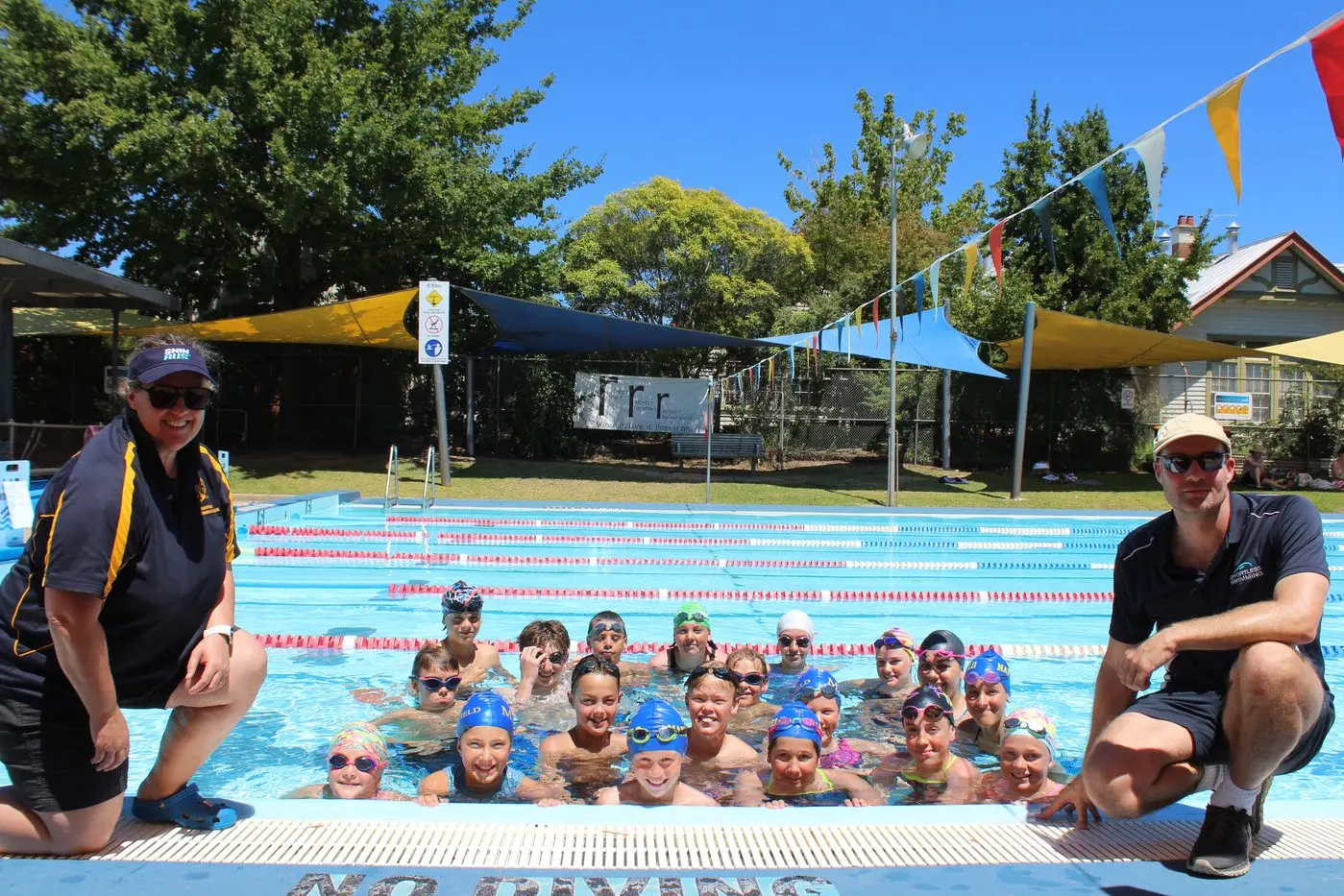 DEDICATED: Mansfield Swimming Club coach and president Alli Walker (left) has been nominated for the second quarter Clubperson of the Year award.