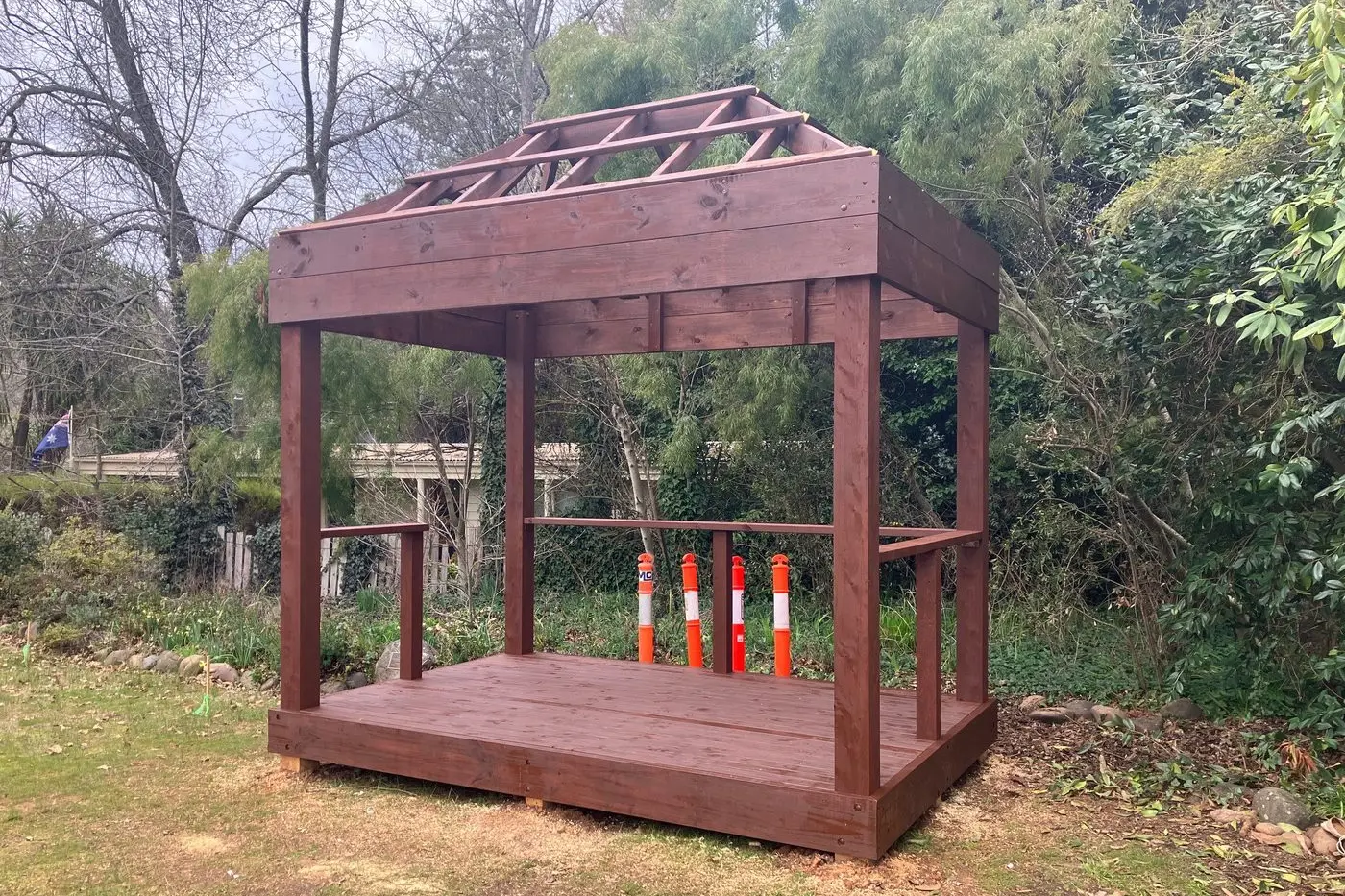 NEARING COMPLETION: The new community stage at Gerrans Reserve, Jamieson, is in its final stages, with the roof and guttering soon to be completed.