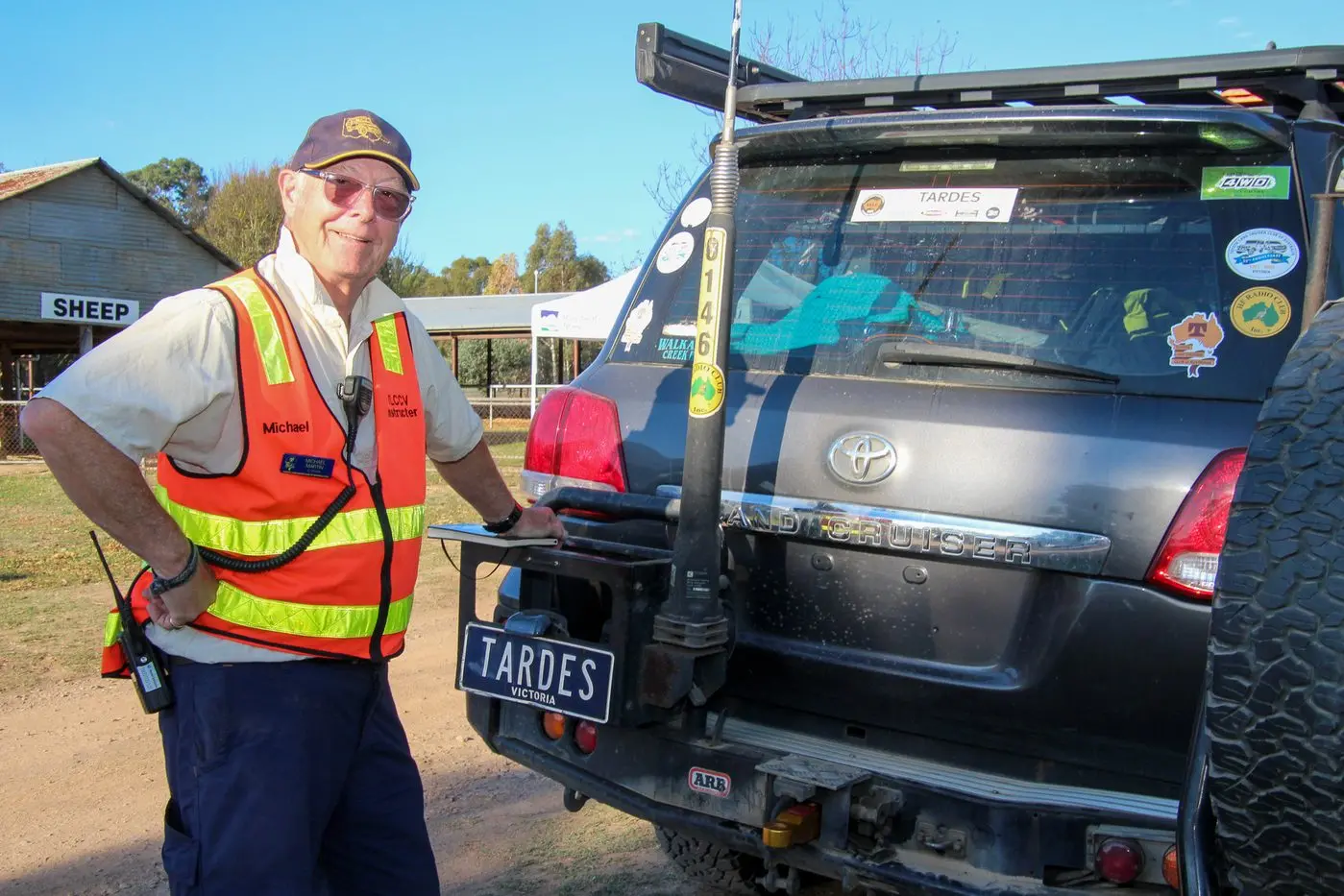 PROUD MEMBER: Landcruiser Club of Victoria member and organiser Michael Martin at the Mansfield gathering last week. PHOTO: Lynn Elder