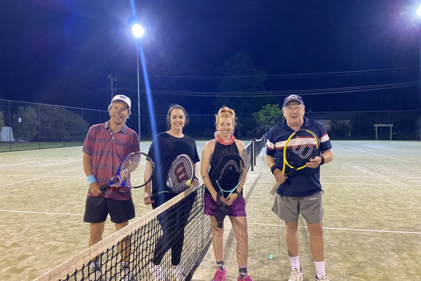CRIMSON SOULS: (from left) Dave Mims and Laura Gosney with Red Roses Emma Kay and Robert Williams. PHOTO: Alice Kilpatrick
