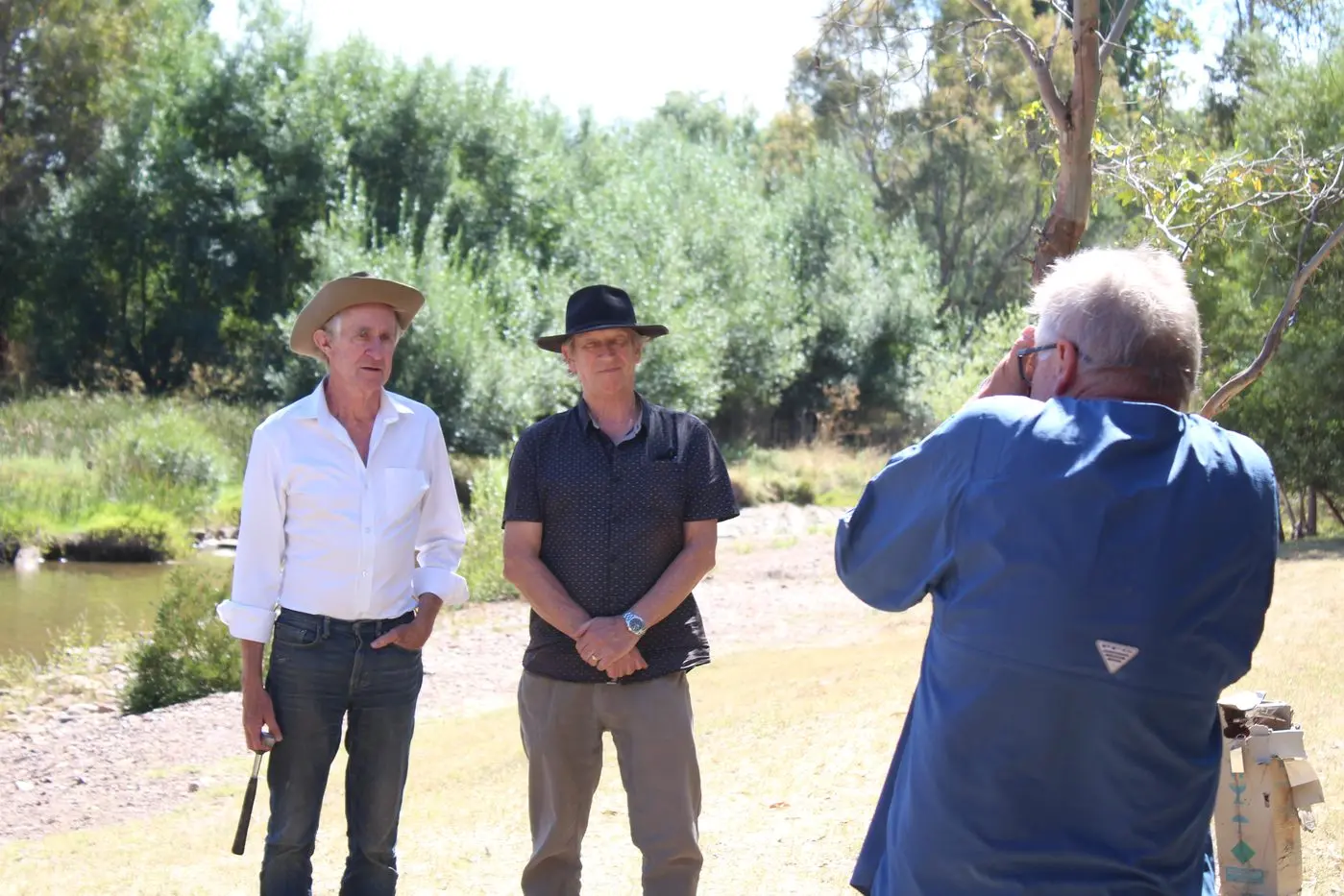 MULTI-MEDIA: On the banks of the Broken River, John Eason with Professor John Long discuss the significant fossils found in the region.  Filmed by cinematographer Ron Ekkel the footage will form part of the fossil exhibition at the new museum.\\n