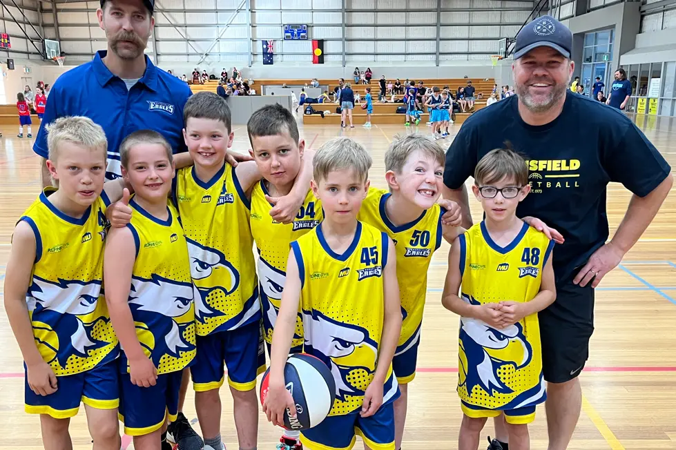 BIG Smiles: U12 Boys Blue Basketball Team at the Southern Peninsula Basketball Tournament.