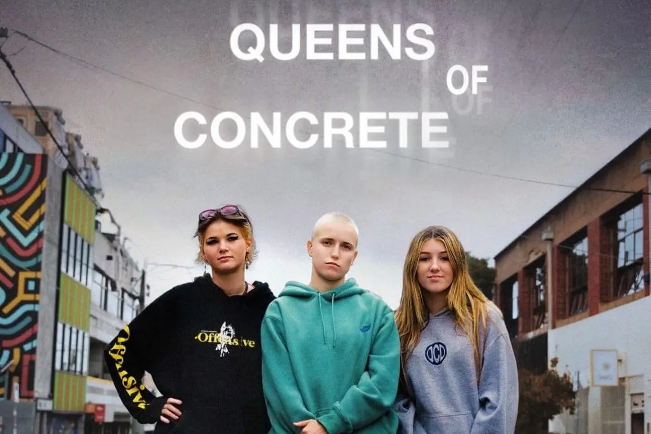 YOUNG GUNS: The journey of three ambitious skateboarders Ava Godfrey, Hayley Wilson and Charlotte Heath is followed in the film \"Queens of Concrete\".  PHOTO: Supplied