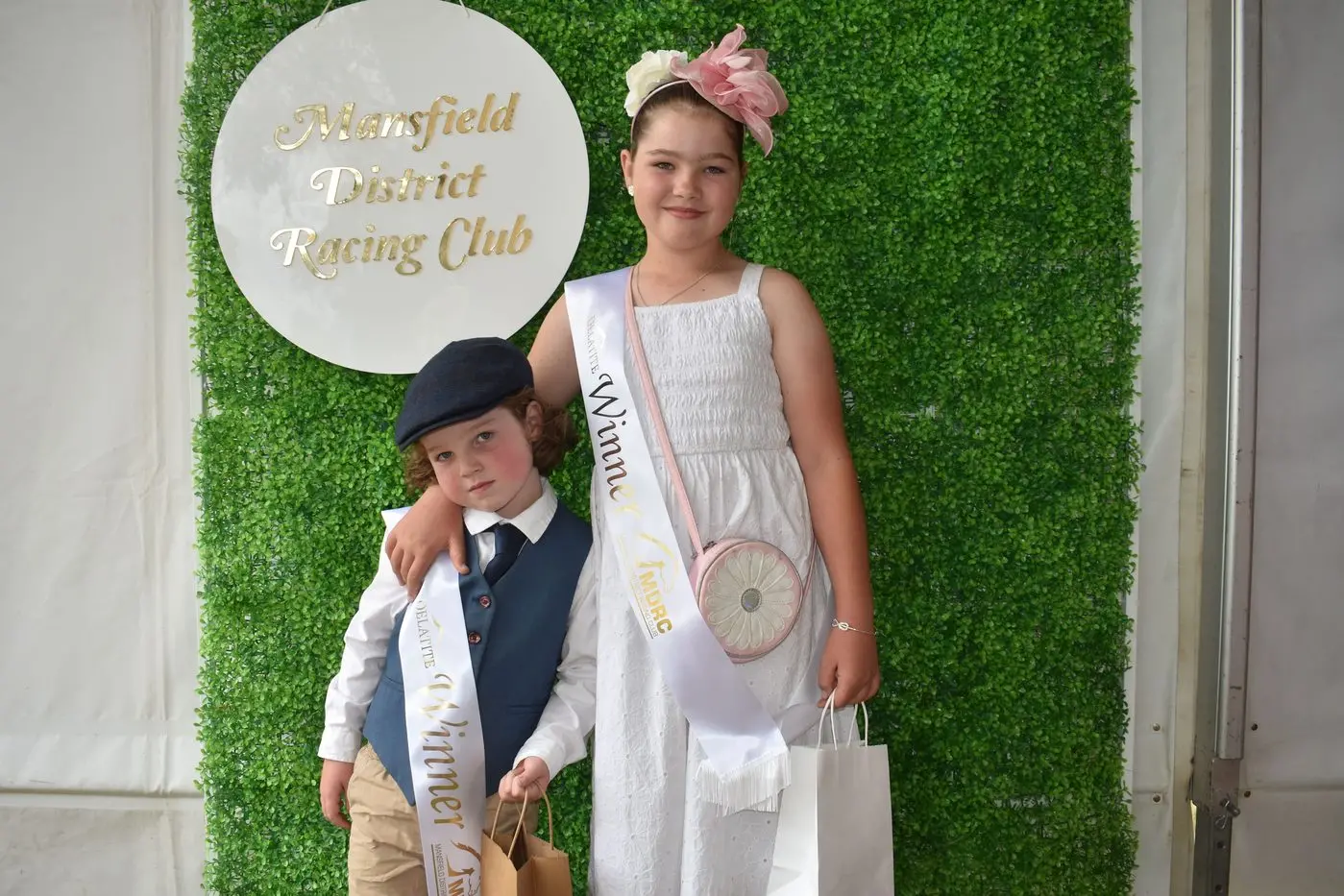 SIBLINGS: Brother and sister, Christopher and Alexis Jaques of Shepparton took out winning sashes in their categories of the Fashions on the Fields.