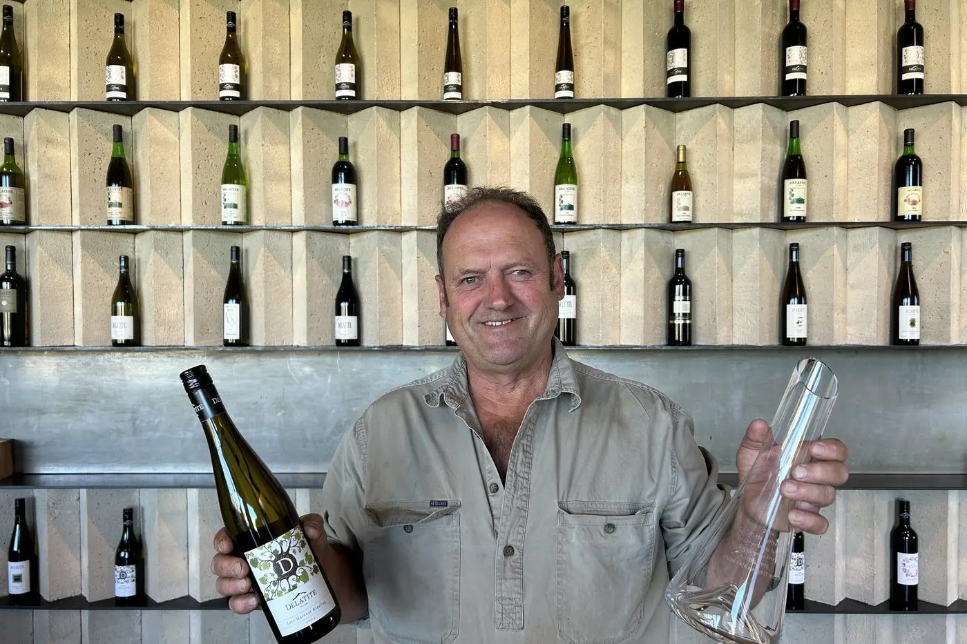 TOP DROP: Delatite Wines managing director David Ritchie with the trophy-winning late harvest riesling.